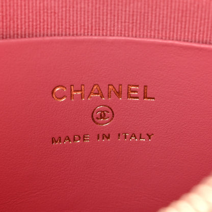 Chanel Lambskin Quilted Chain Around Top Handle Mini Bag Pink 6 of 13