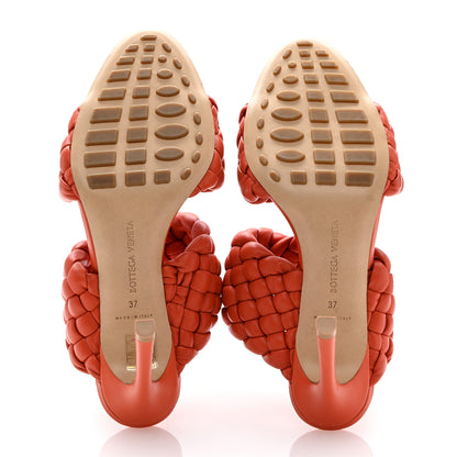 Bottega Veneta Nappa Twisted Padded Intrecciato Curve Slide Sandals 37 Paprika 6 of 10