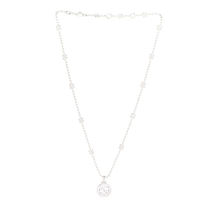Gucci Sterling Silver Interlocking G Beaded Cluster Pendant Necklace 3 of 6