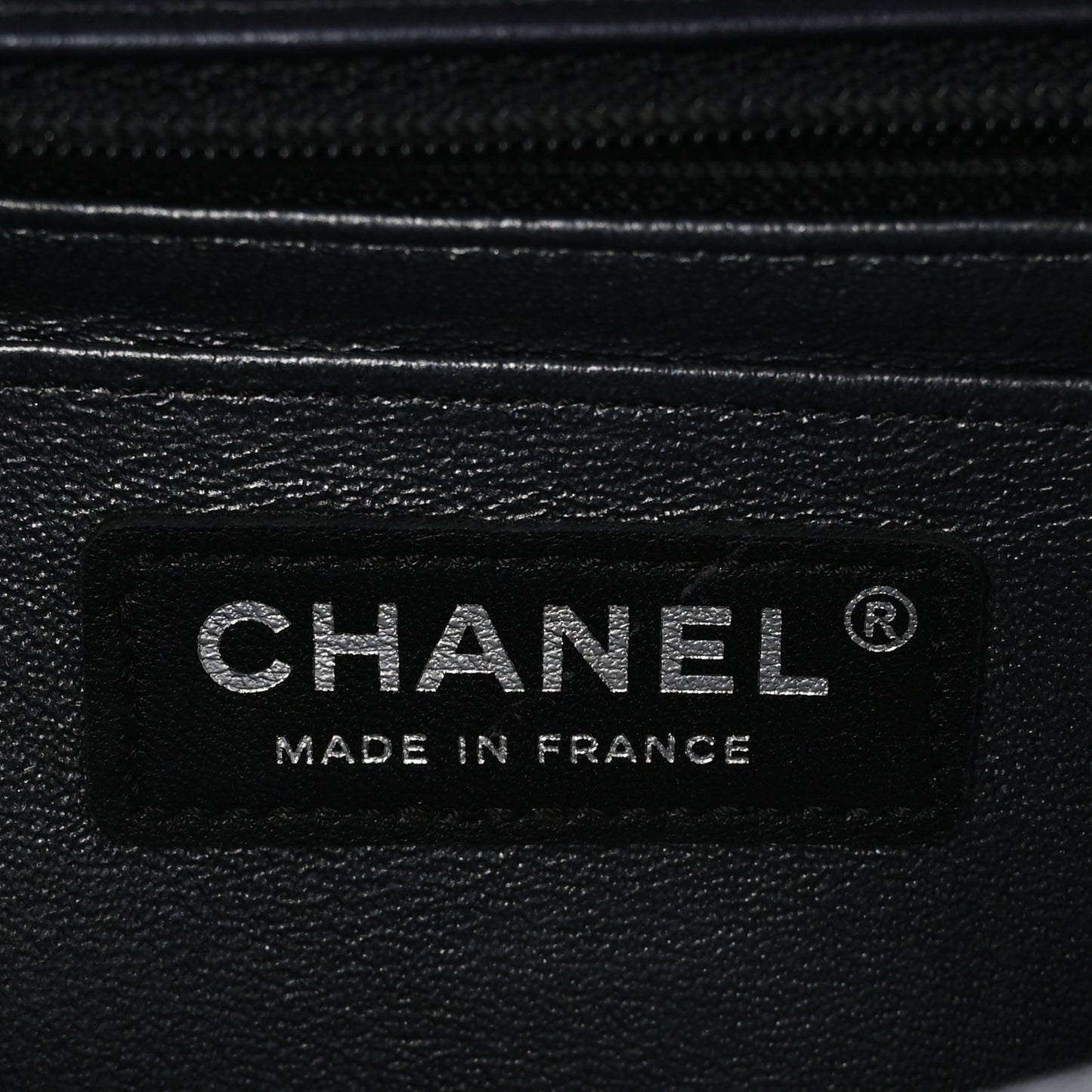 Iridescent Calfskin Quilted Mini Rectangular Flap Charcoal