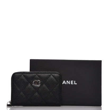 Chanel Caviar Quilted Zip Coin Purse Black 8 of 8
