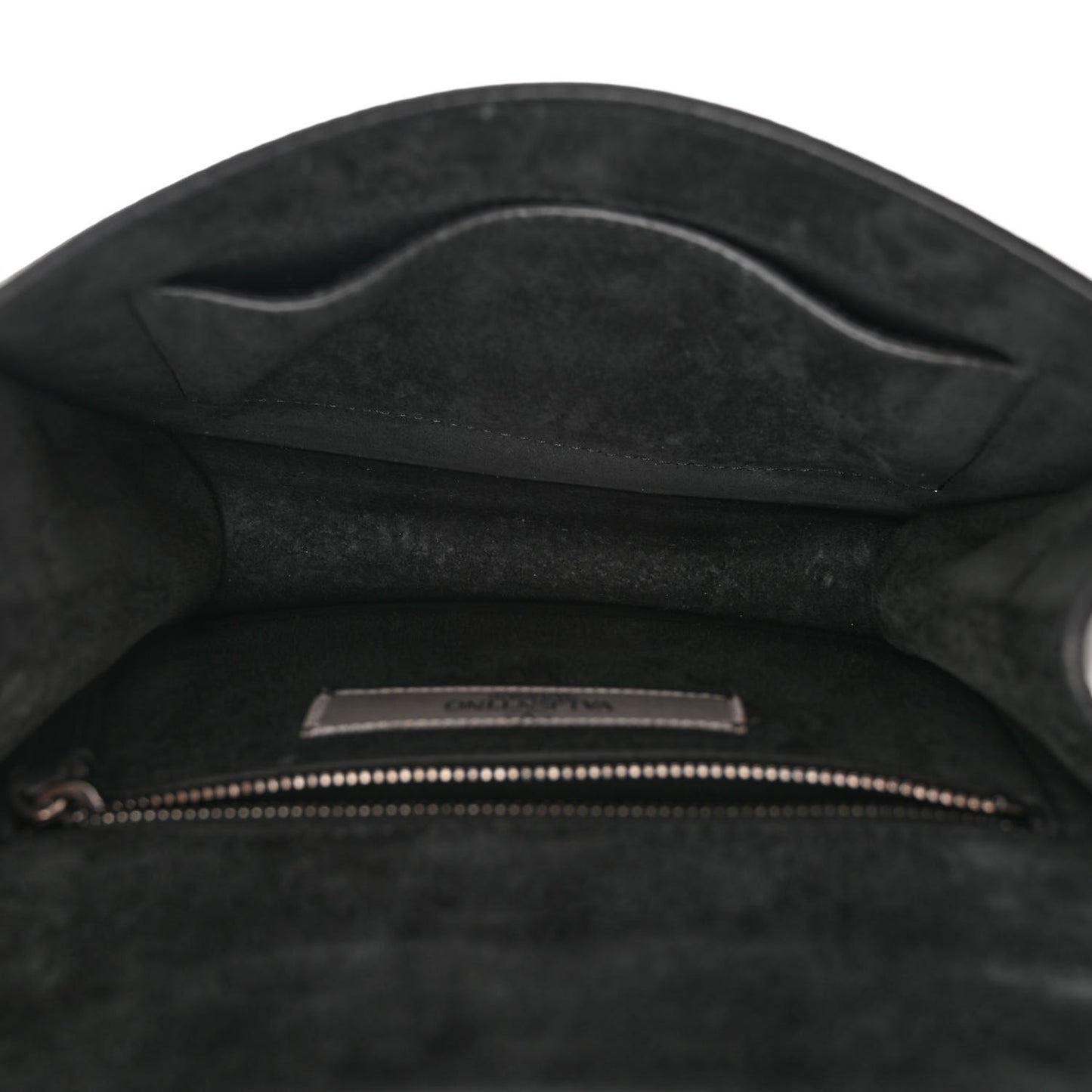 Pebbled Calfskin Star Studded Small Lock Flap Black