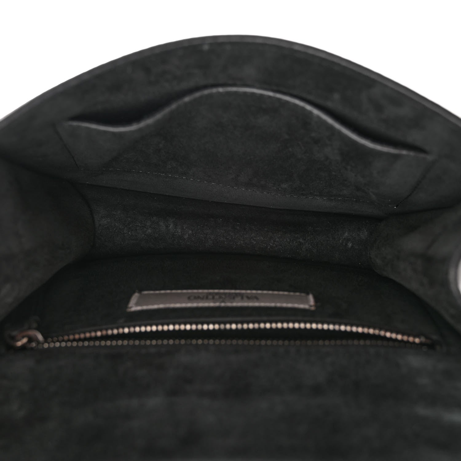 Valentino Garavani Pebbled Calfskin Star Studded Small Lock Flap Black 5 of 9