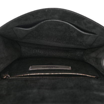 Valentino Garavani Pebbled Calfskin Star Studded Small Lock Flap Black 5 of 9