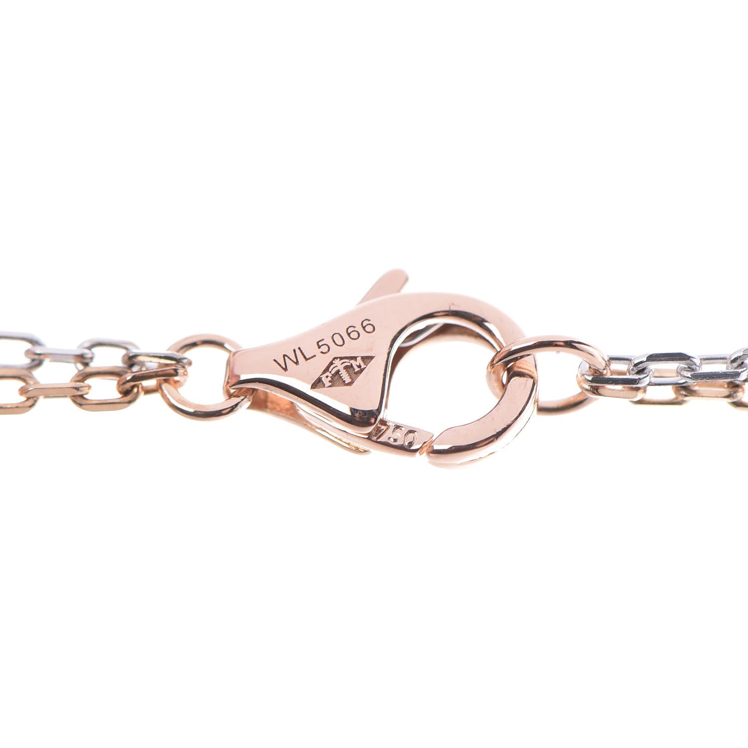 Cartier 18K White Pink Gold Diamond Three Ring LOVE Pendant Necklace 6 of 8