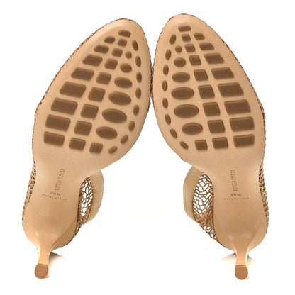 Bottega Veneta Mesh Nappa Chunky Chain Sandals 38.5 Beige Pony 4 of 11