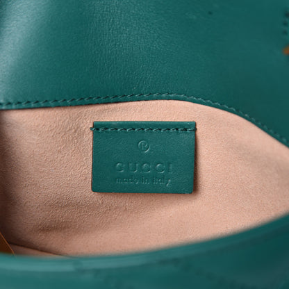 Gucci Calfskin Matelasse Super Mini GG Marmont Shoulder Bag Emerald Green 8 of 10