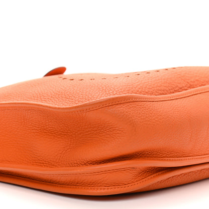 Hermes Taurillon Clemence Evelyne III GM Orange 9 of 18