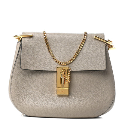 Chloe Grained Lambskin Drew Shoulder Bag Motty Grey 1 of 9