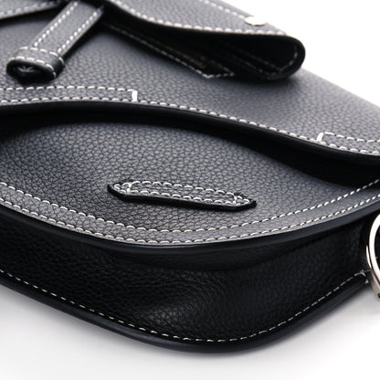 Christian Dior X KAWS Grained Calfskin Saddle Pouch Black 11 of 11