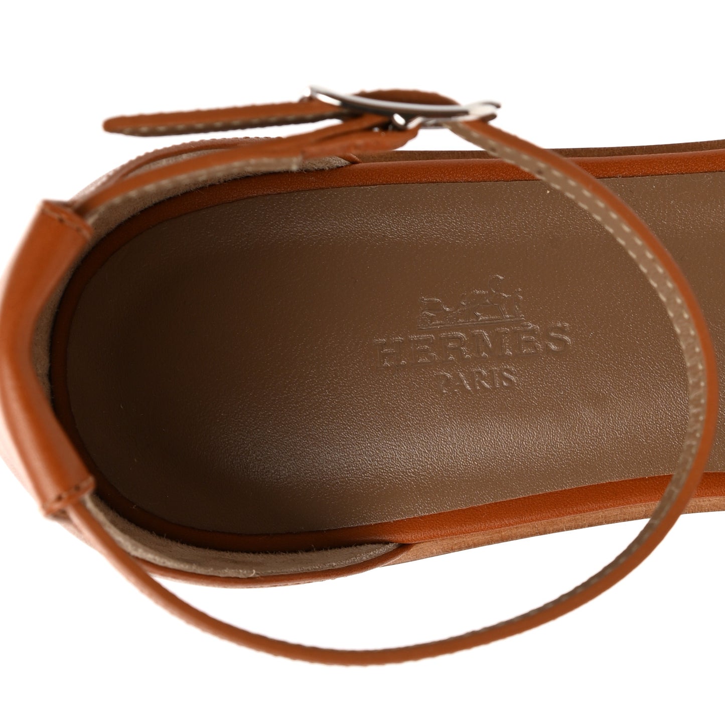 Calfskin Santorini Sandals 39 Naturel