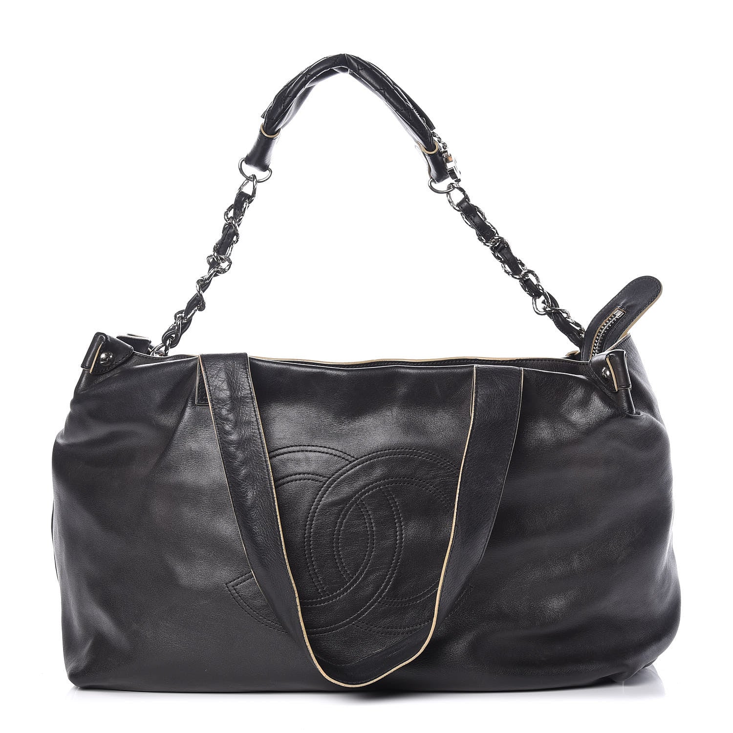 Chanel Calfskin CC Duffel Bag Black 4 of 17