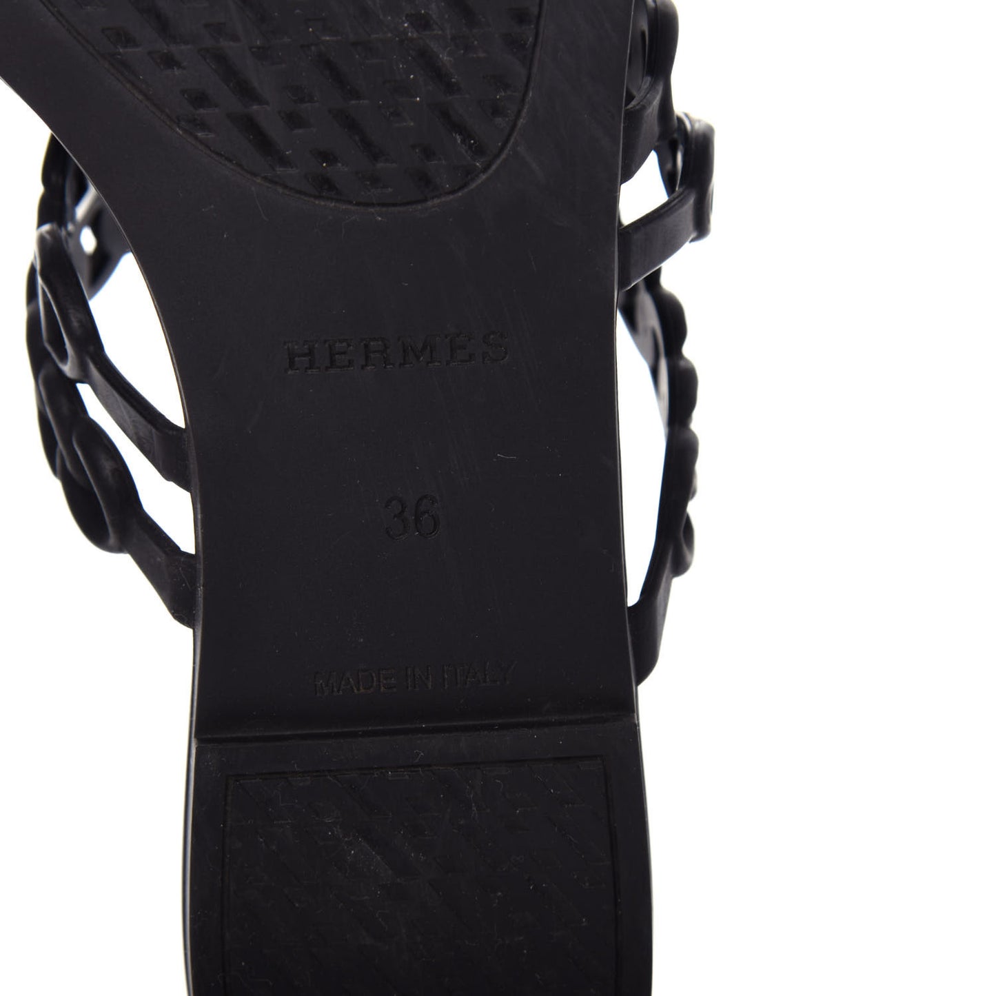 Rubber Chaine d'Ancre Nude Sandals 36 Black