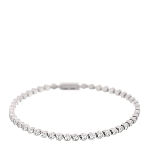 18K White Gold Diamond 1.53ctw Lignes Essentielles Bezel Set Bracelet