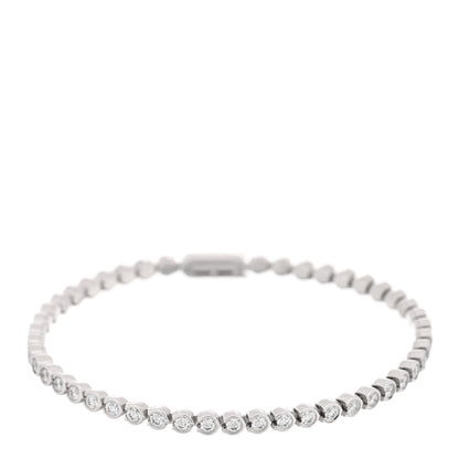 Cartier 18K White Gold Diamond 1.53ctw Lignes Essentielles Bezel Set Bracelet 1 of 4