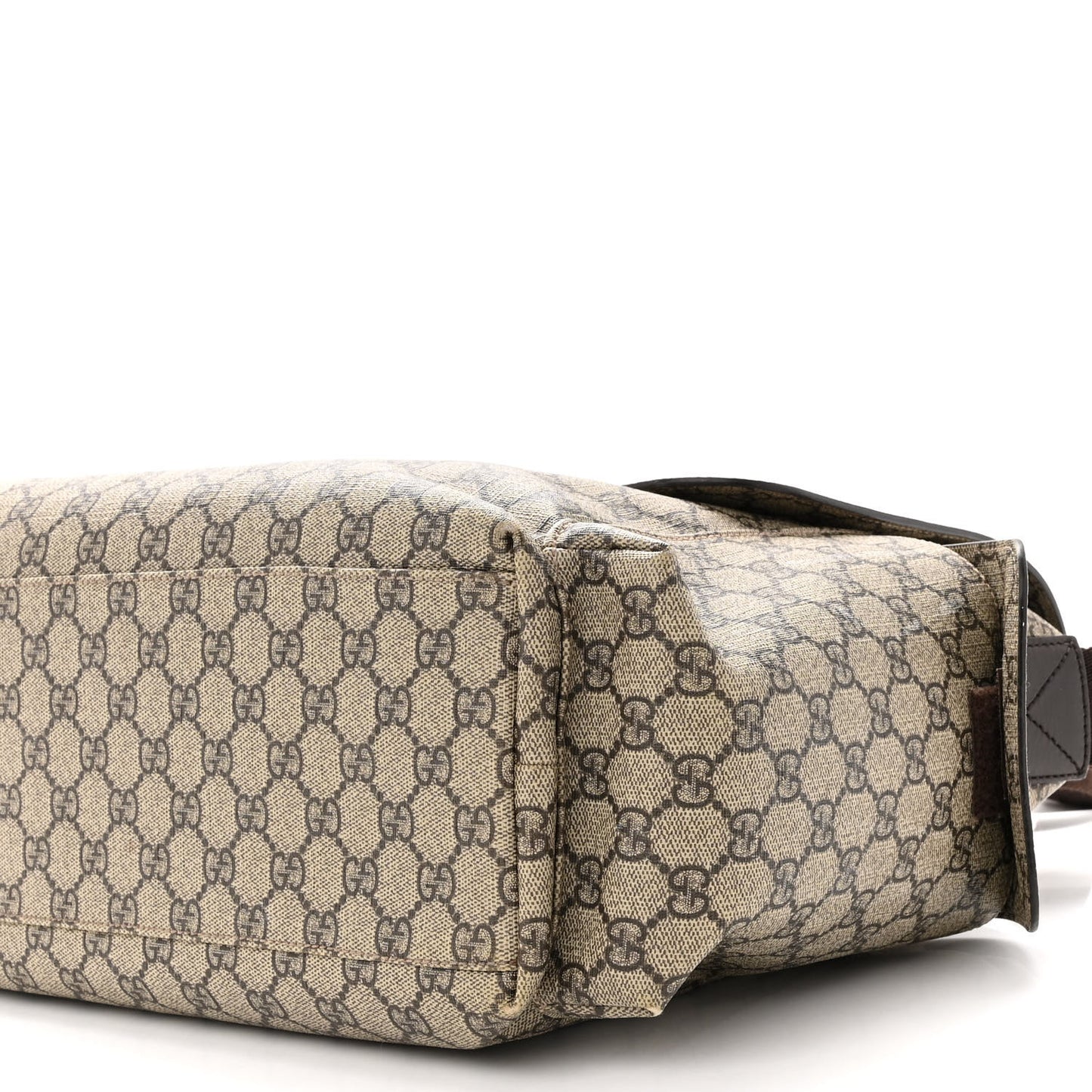 GG Plus Monogram Messenger Diaper Bag Dark Brown