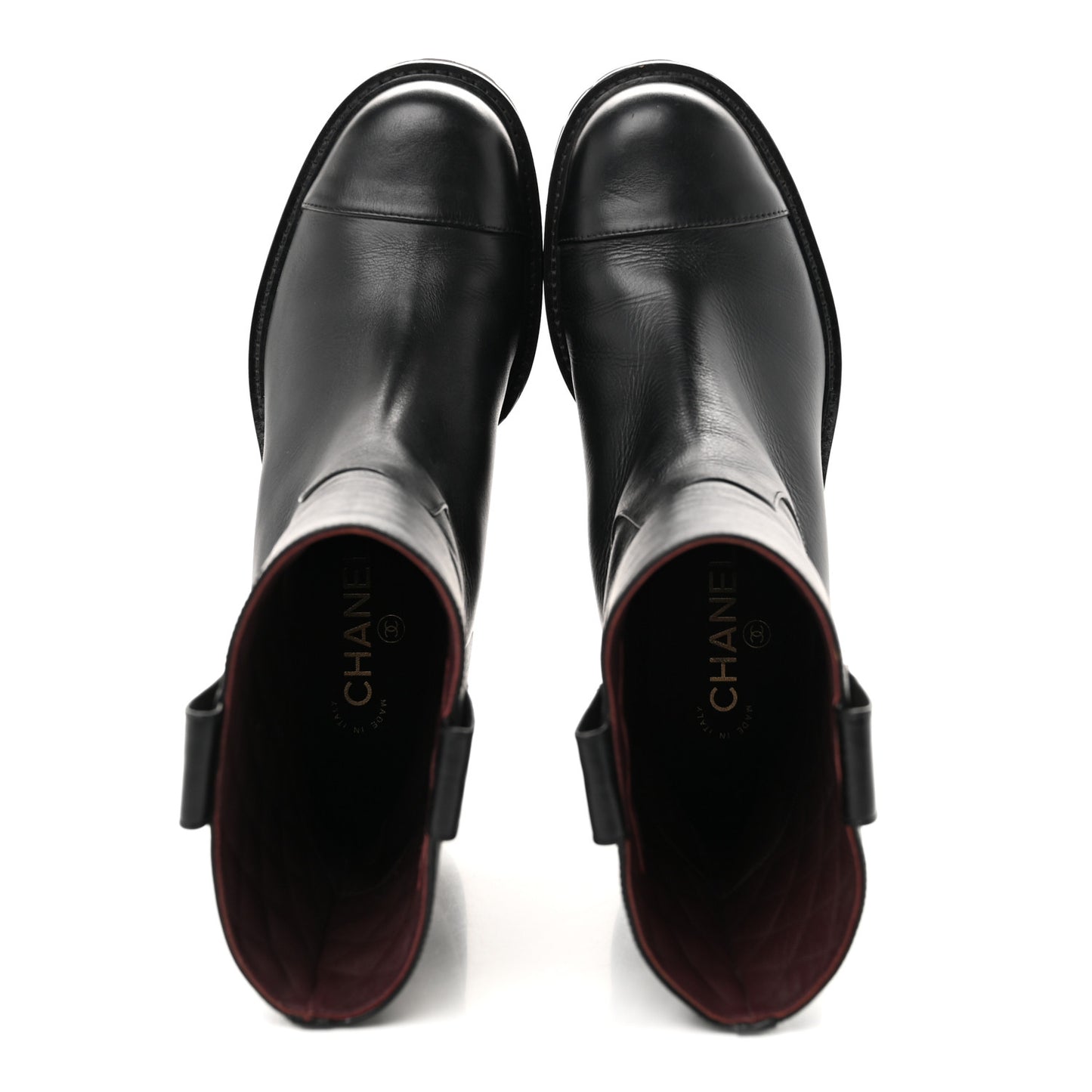 Calfskin CC Ankle Boots 39 Black