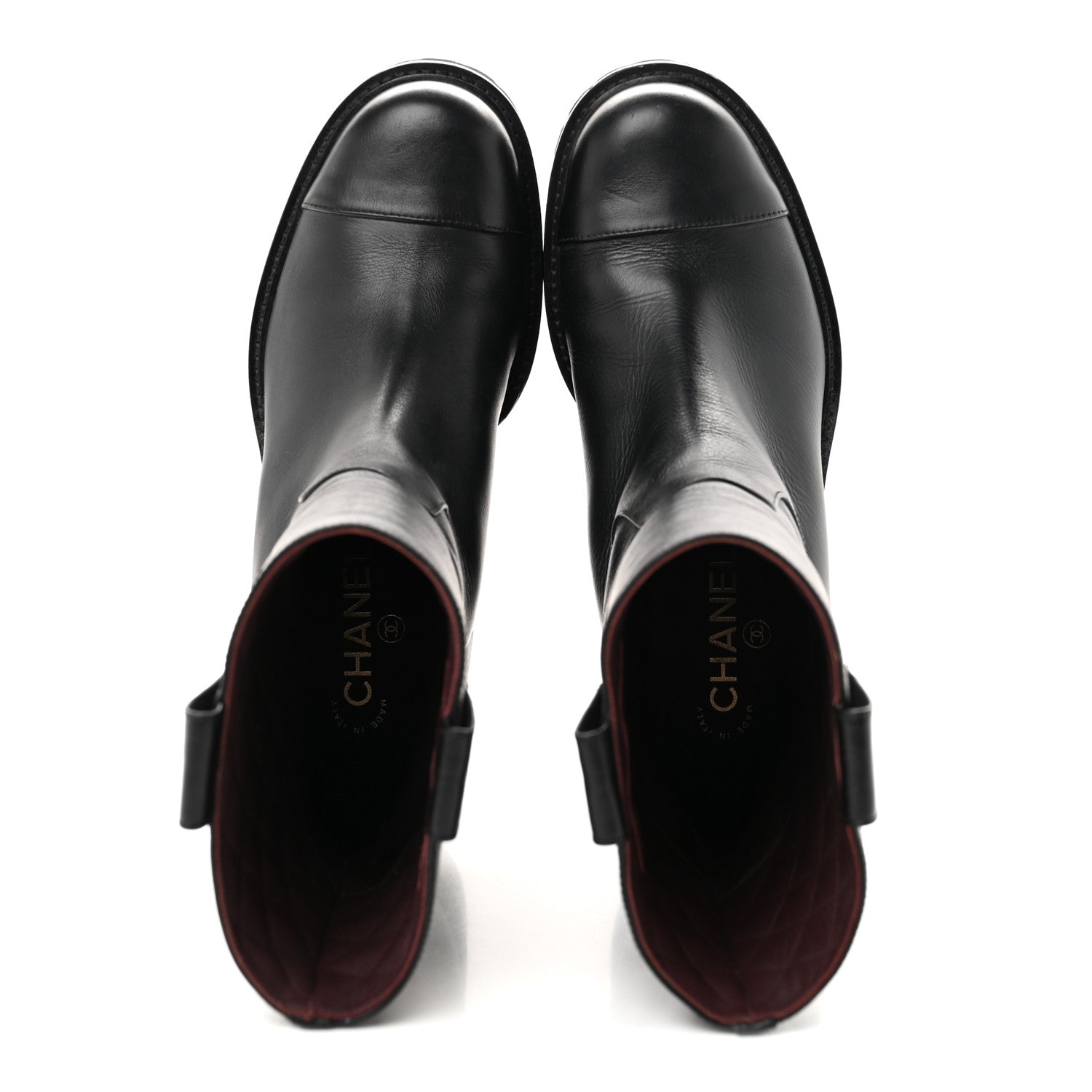 Chanel Calfskin CC Ankle Boots 39 Black 2 of 11