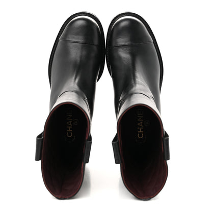Chanel Calfskin CC Ankle Boots 39 Black 2 of 11