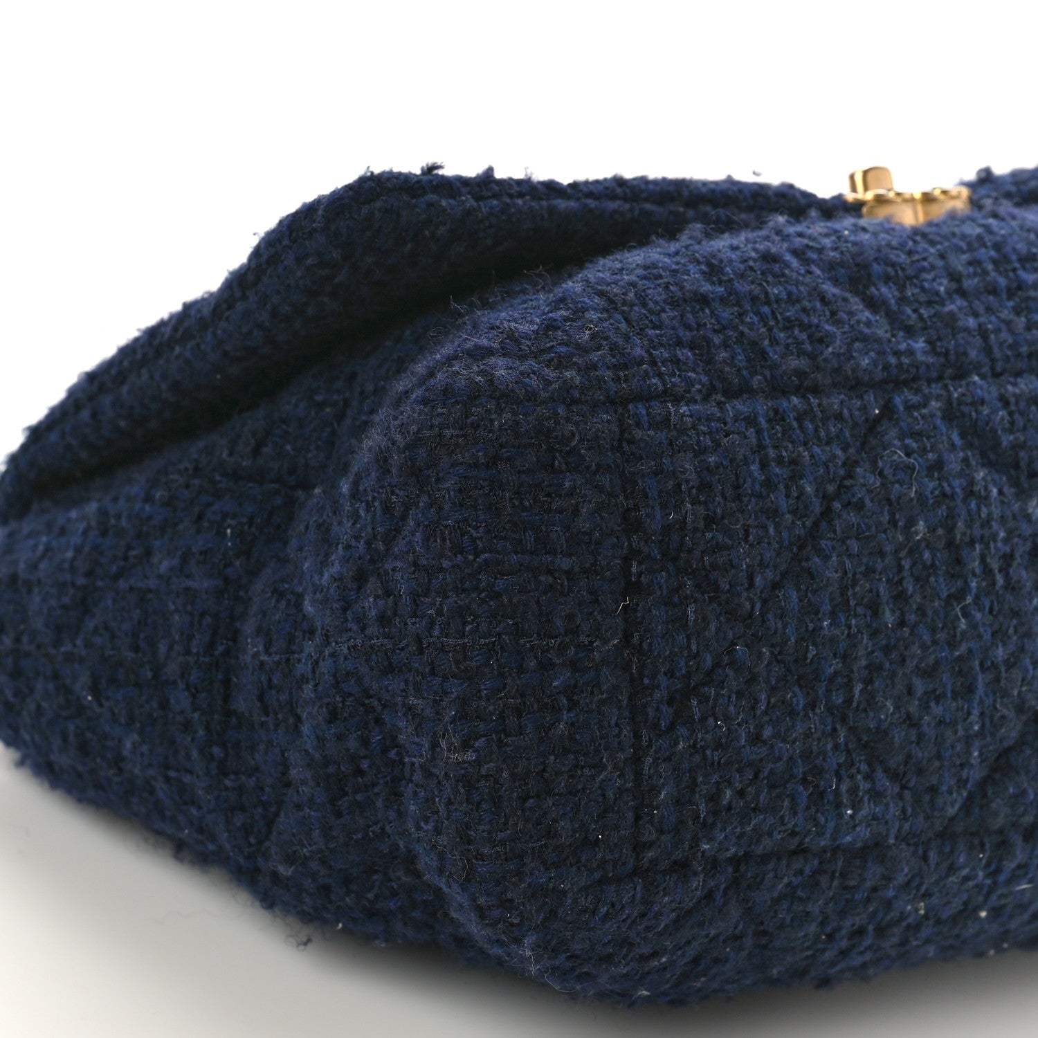 Chanel Tweed Quilted Maxi Chanel 19 Flap Navy 8 of 9