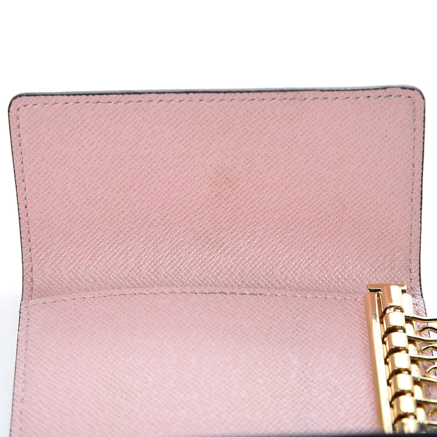 Damier Ebene Multicles 6 Key Holder Rose Ballerine