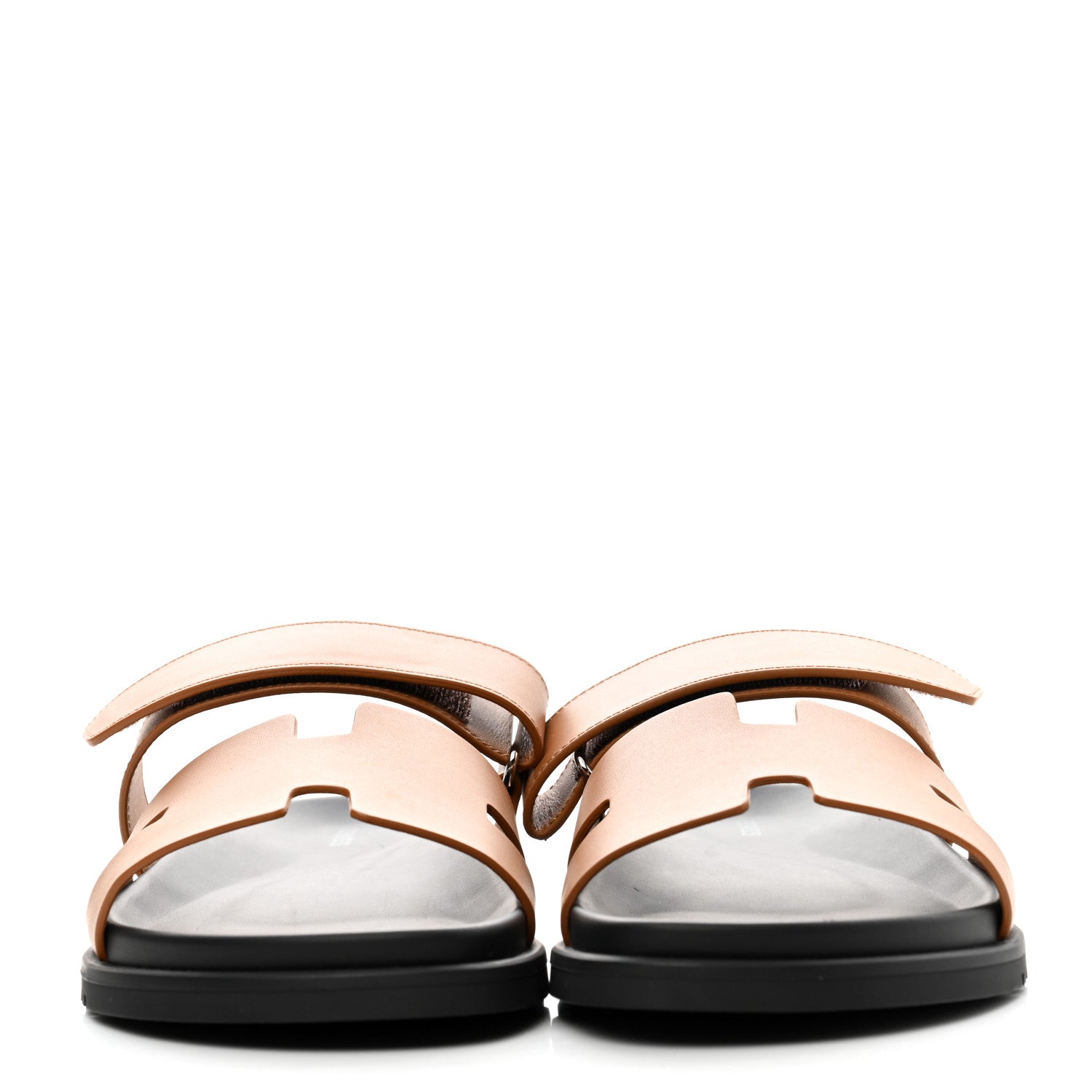 Hermes Calfskin Mens Chypre Sandals 43.5 Gold 2 of 8