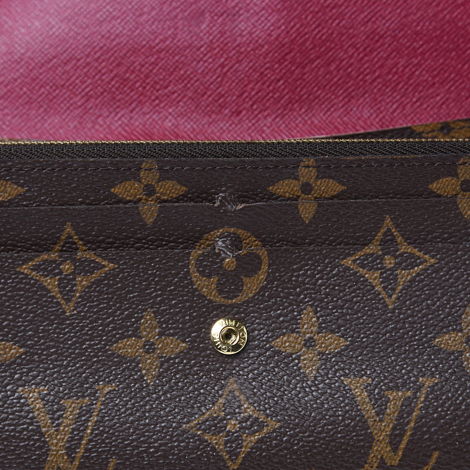 Louis Vuitton Monogram Emilie Wallet Fuchsia 13 of 13