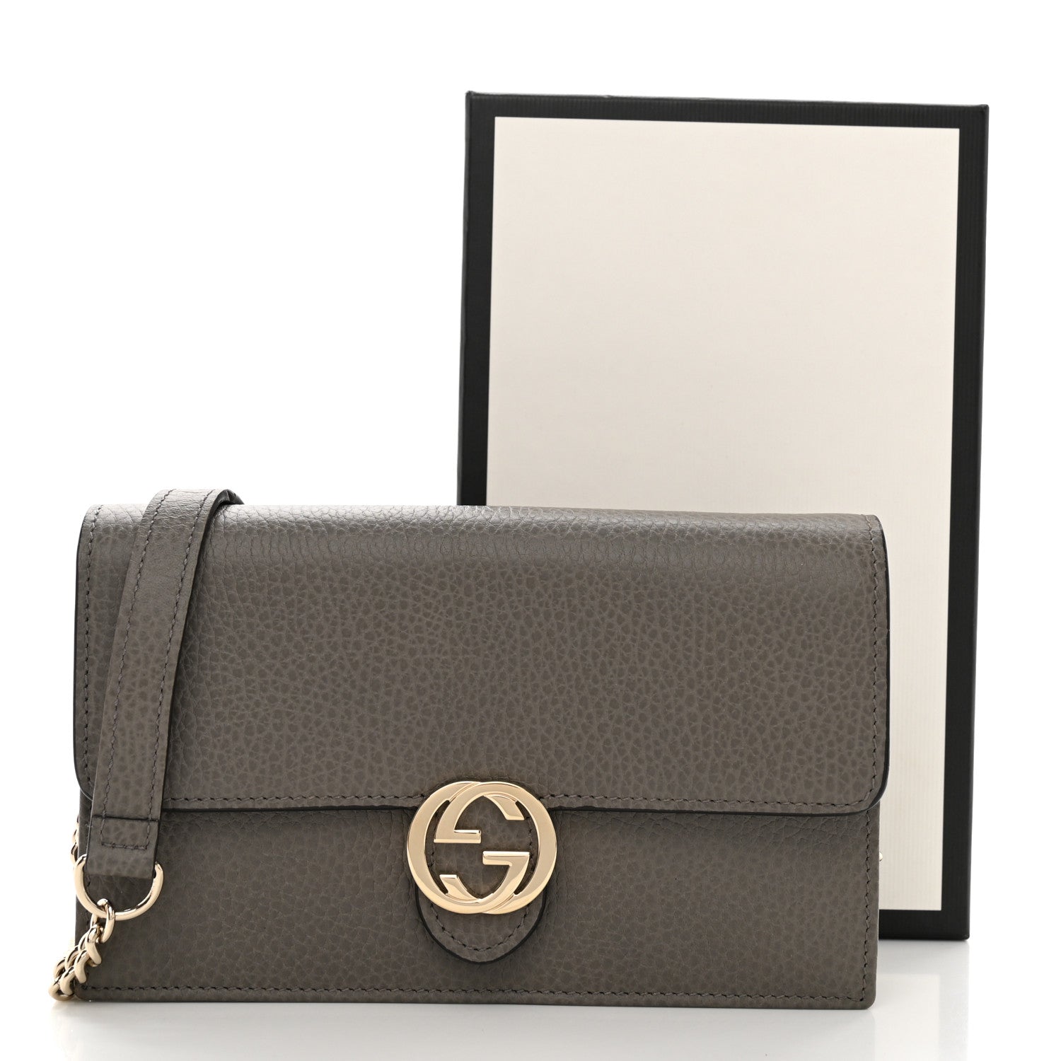 Gucci Dollar Calfskin Interlocking G Chain Wallet Loess 11 of 11