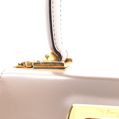 Salvatore Ferragamo Brushed Off Calfskin Small Iconic Top Handle Bag Grey 12 of 15
