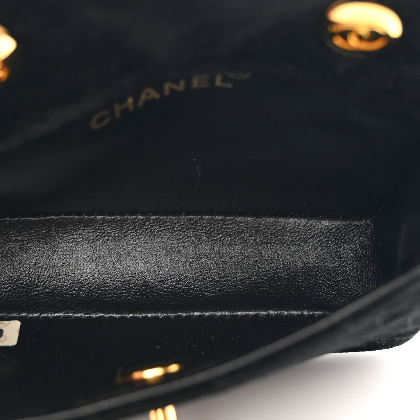 Velvet Quilted Extra Mini Rectangular Flap Black