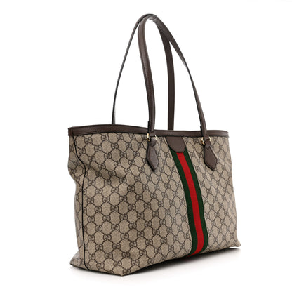 Gucci GG Supreme Monogram Medium Ophidia Shopping Tote Brown 3 of 15