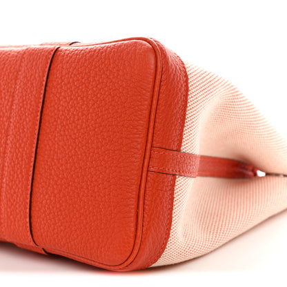 Hermes Toile Negonda Garden Party 30 TPM Ecru Orange Poppy 8 of 9