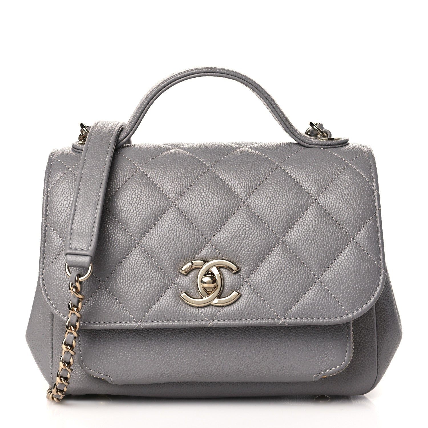 Chanel Caviar Quilted Small Business Affinity Flap Grey 1 of 9