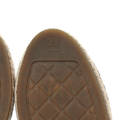 Chanel Lambskin Printed CC Espadrilles 39 Black White 6 of 9