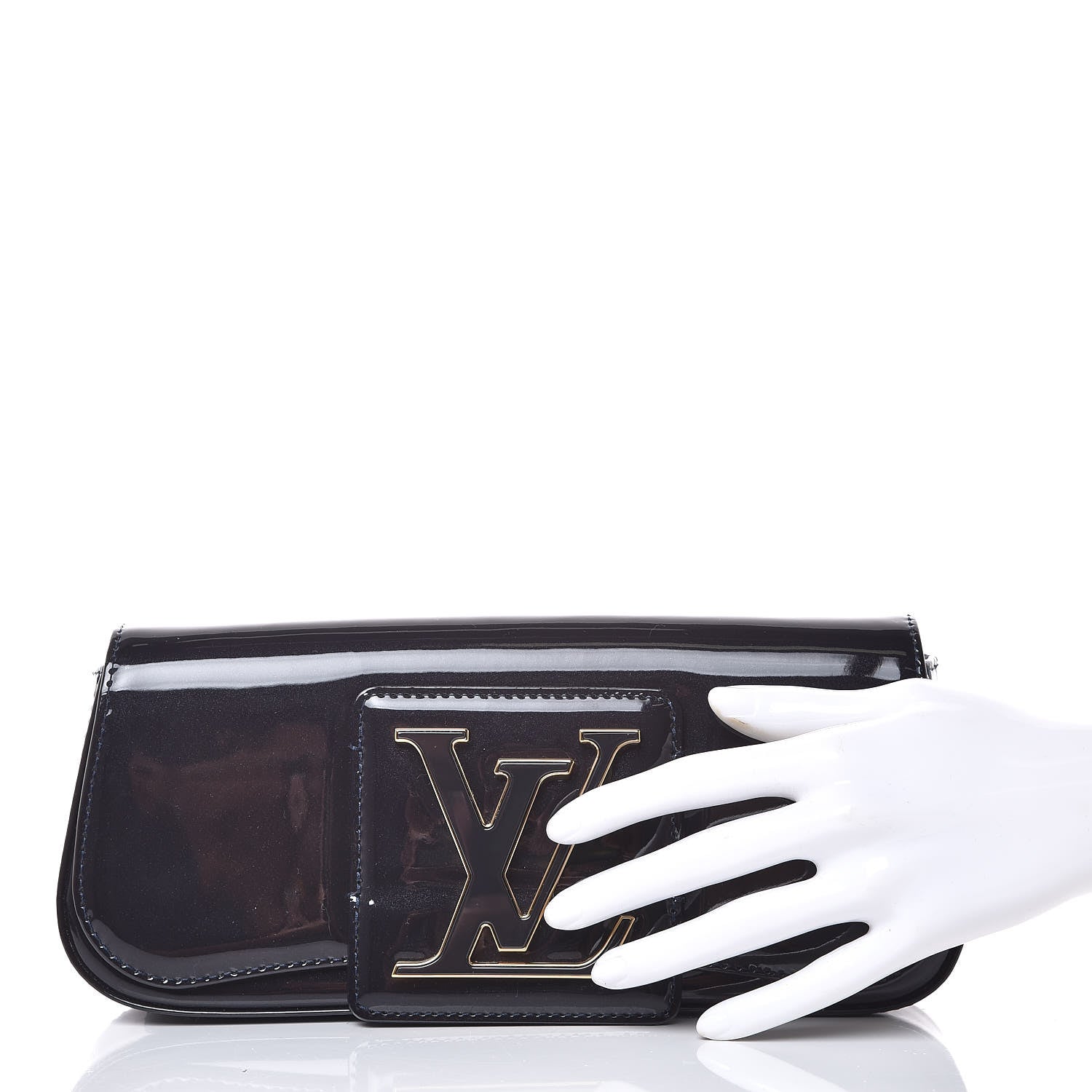 Louis Vuitton Patent Sobe Clutch Blue Infini 2 of 6
