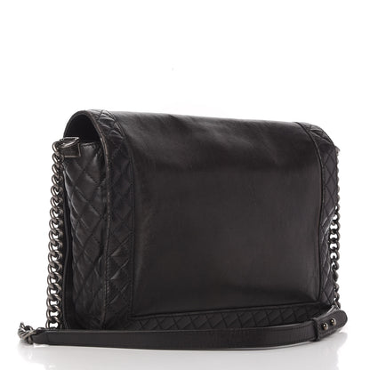 Chanel Calfskin Large Boy Reverso Flap Black 3 of 10