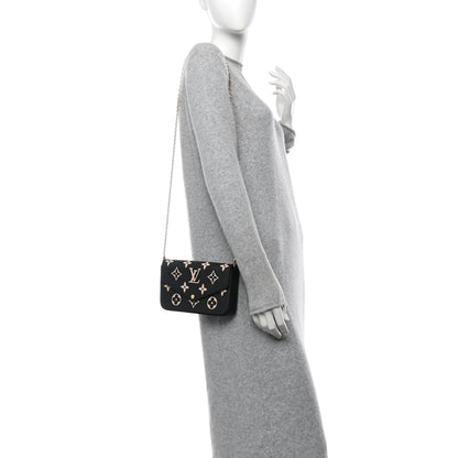 Louis Vuitton Empreinte Monogram Giant Felicie Pochette Black Beige 2 of 10
