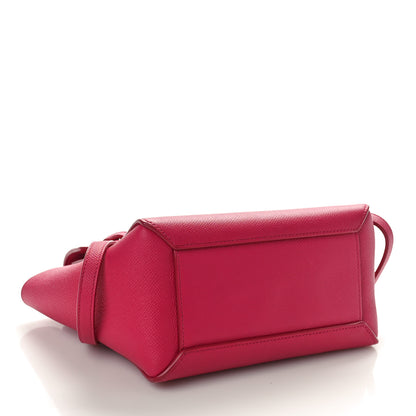 Celine Grained Calfskin Nano Belt Bag Raspberry 3 of 9
