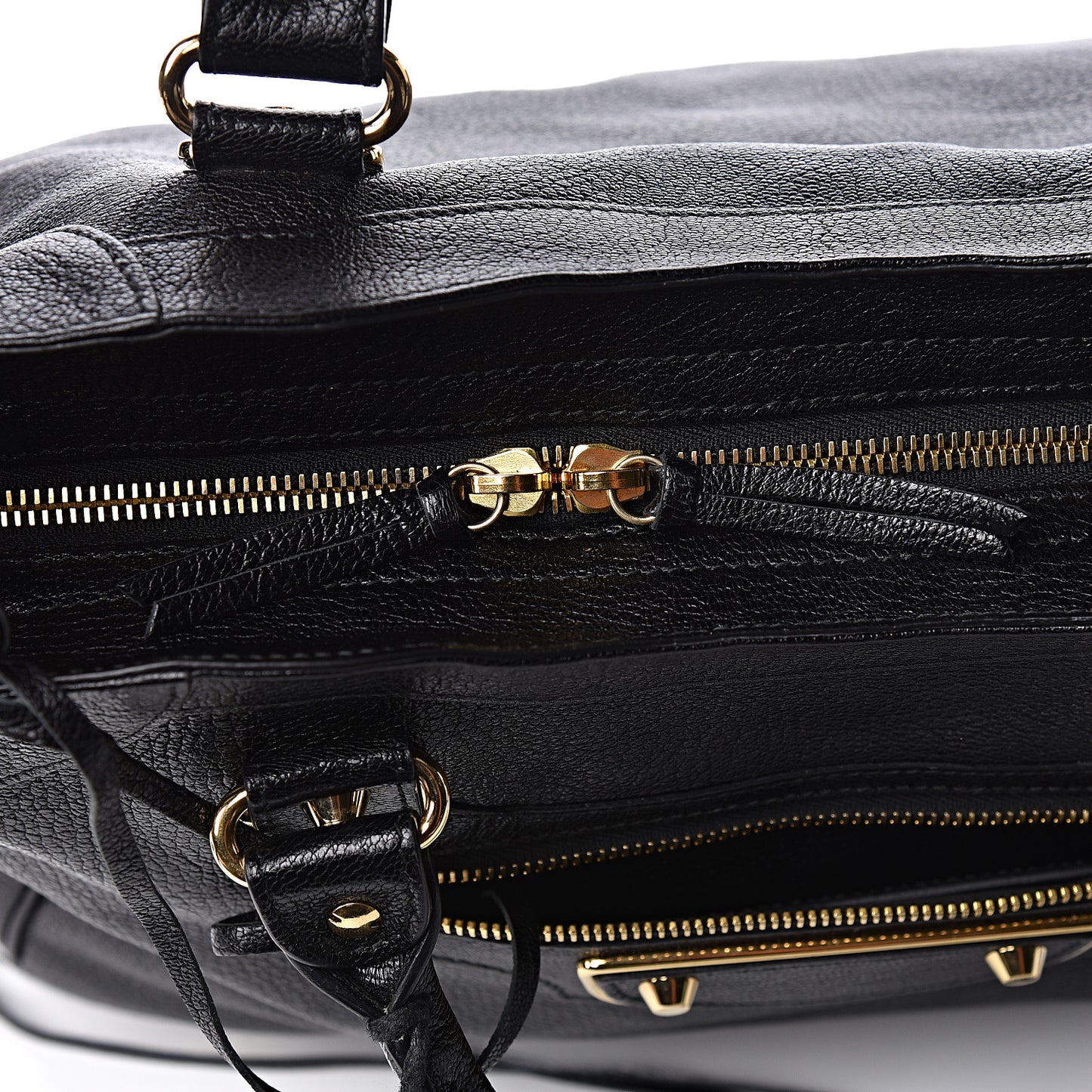 Chevre Gold Metallic Edge Hardware Velo Black