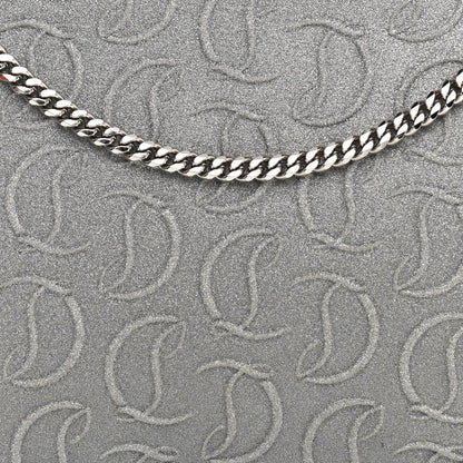 Christian Louboutin Glitter Calfskin Loubila Chain Clutch Silver 6 of 8