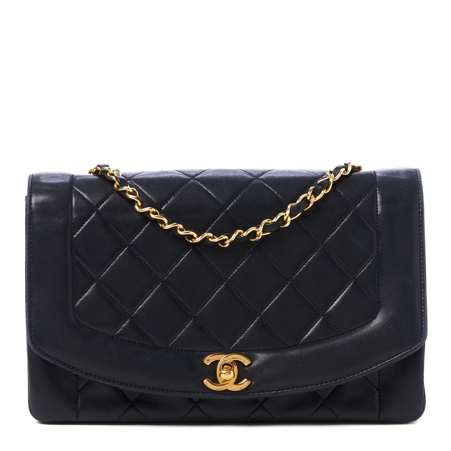 Chanel Lambskin Quilted Medium Single Flap Black 1 of 10