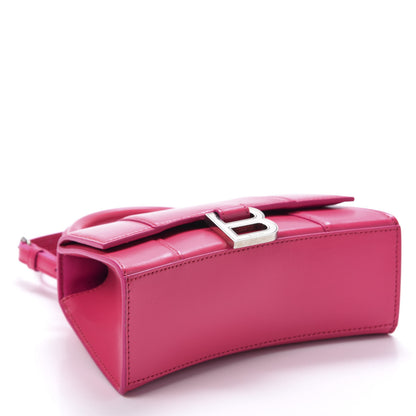 Balenciaga Shiny Box Calfskin Hourglass Top Handle Bag XS Acid Fuchsia 3 of 8