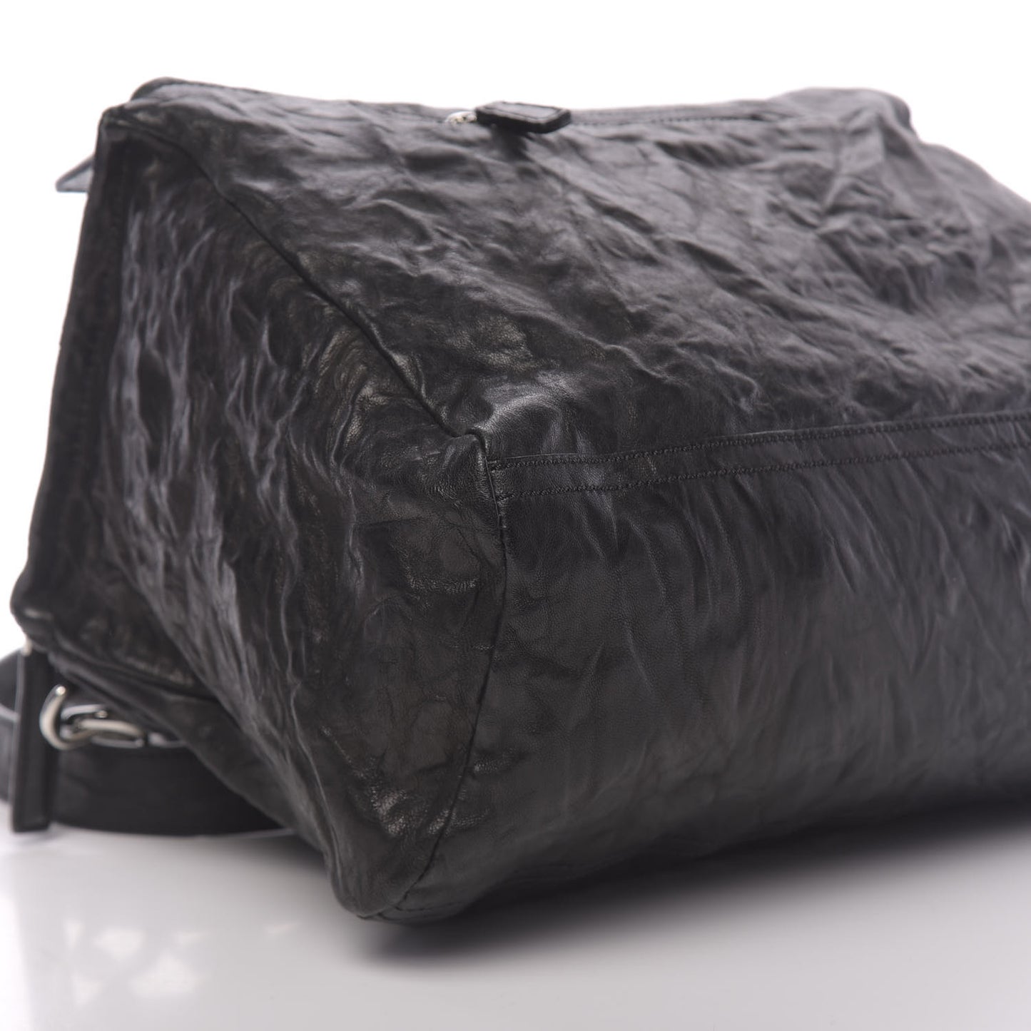 Tumbled Sheepskin Medium Pandora Bag Black