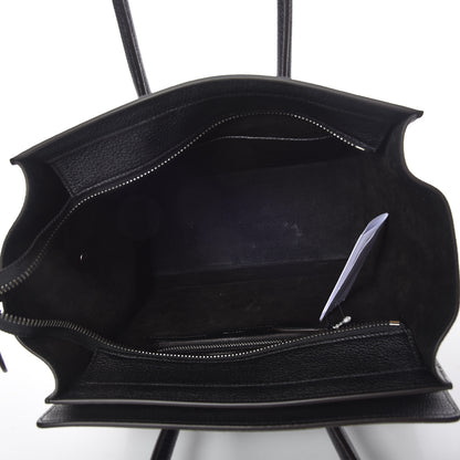 Celine Drummed Calfskin Micro Luggage Black 7 of 8