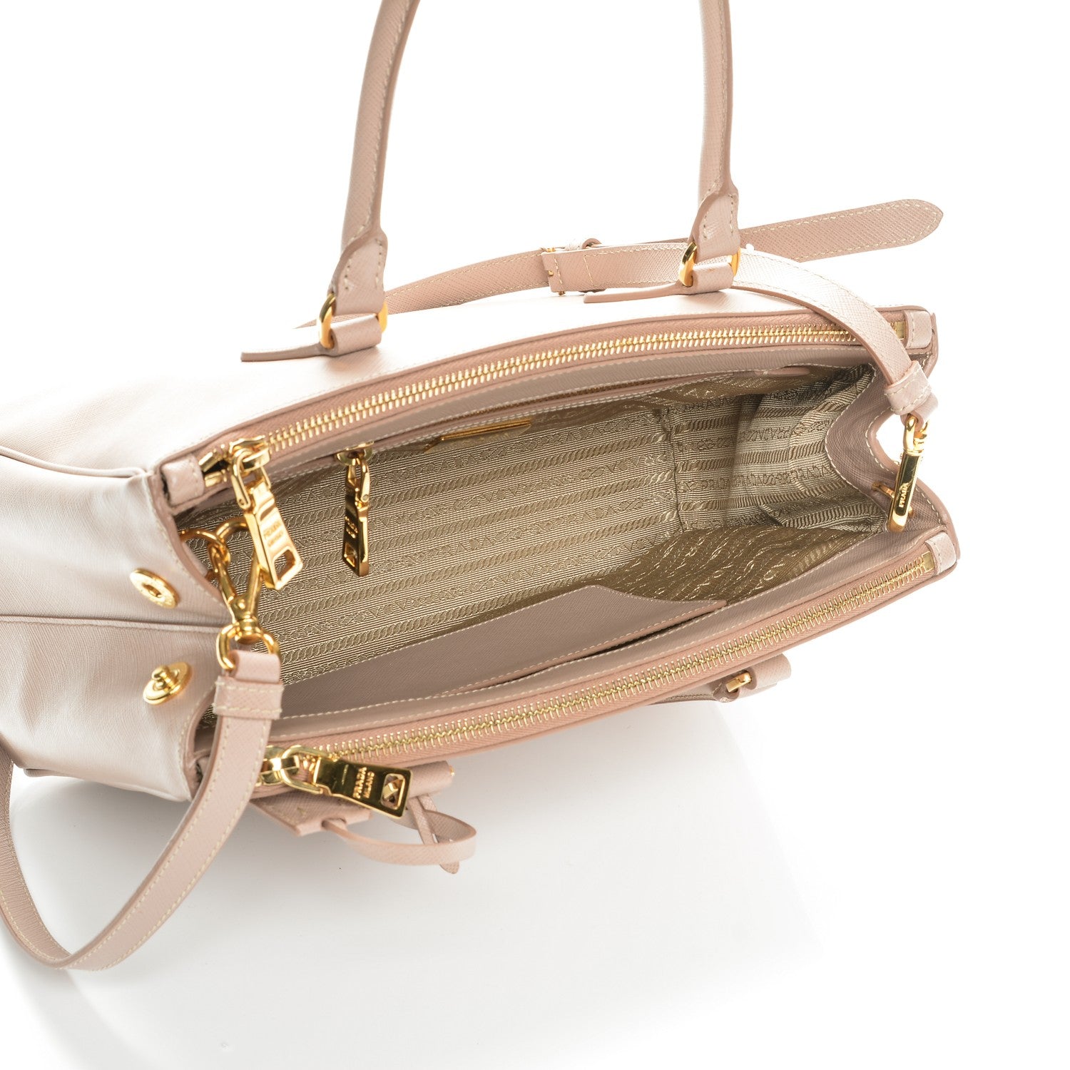 Prada Saffiano Small Galleria Double Zip Tote Cammeo 5 of 8