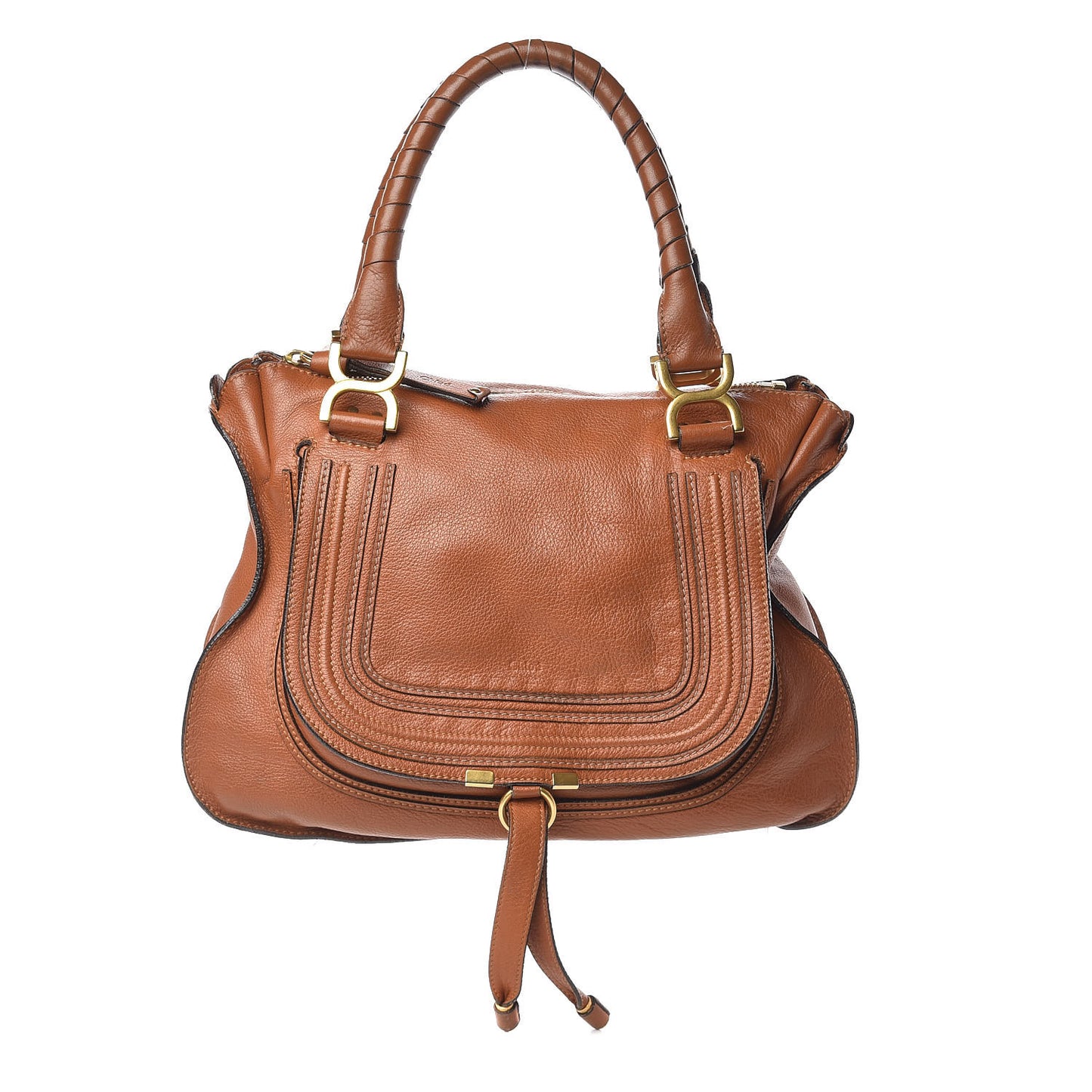 Calfskin Medium Marcie Satchel Tan
