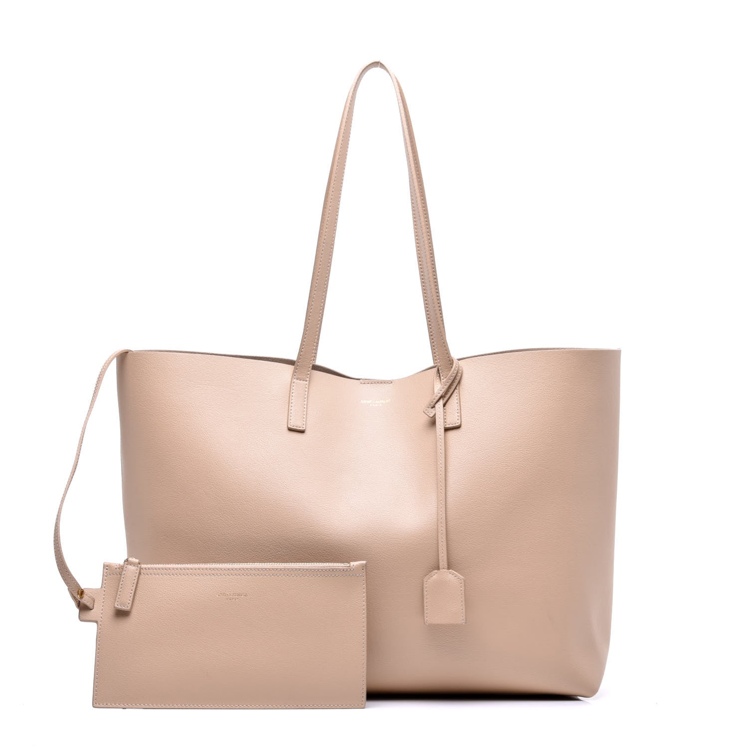 Saint Laurent Calfskin Large Shopping Tote Nude Powder 1 of 9