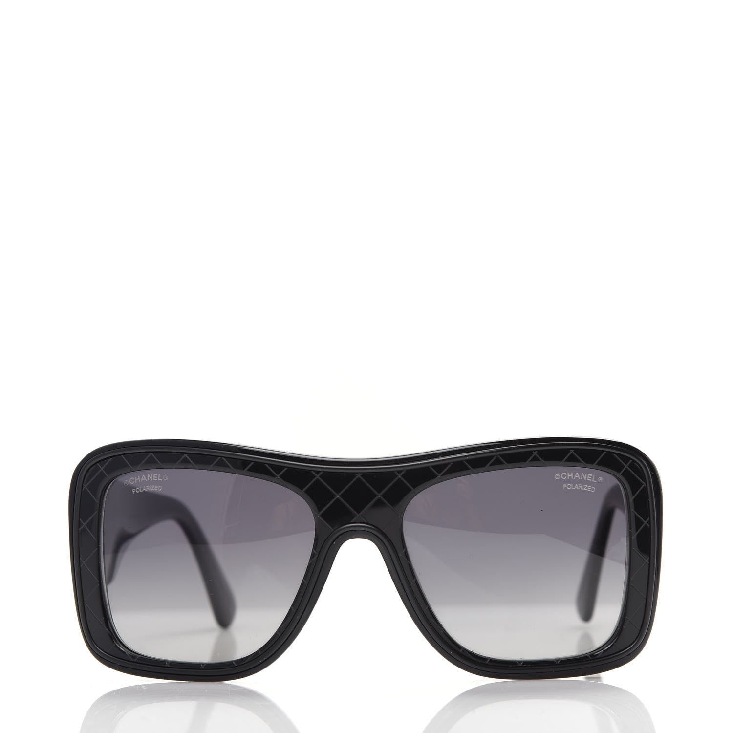 Chanel Acetate Shield Quilted Sunglasses 5395 Black 2 of 8