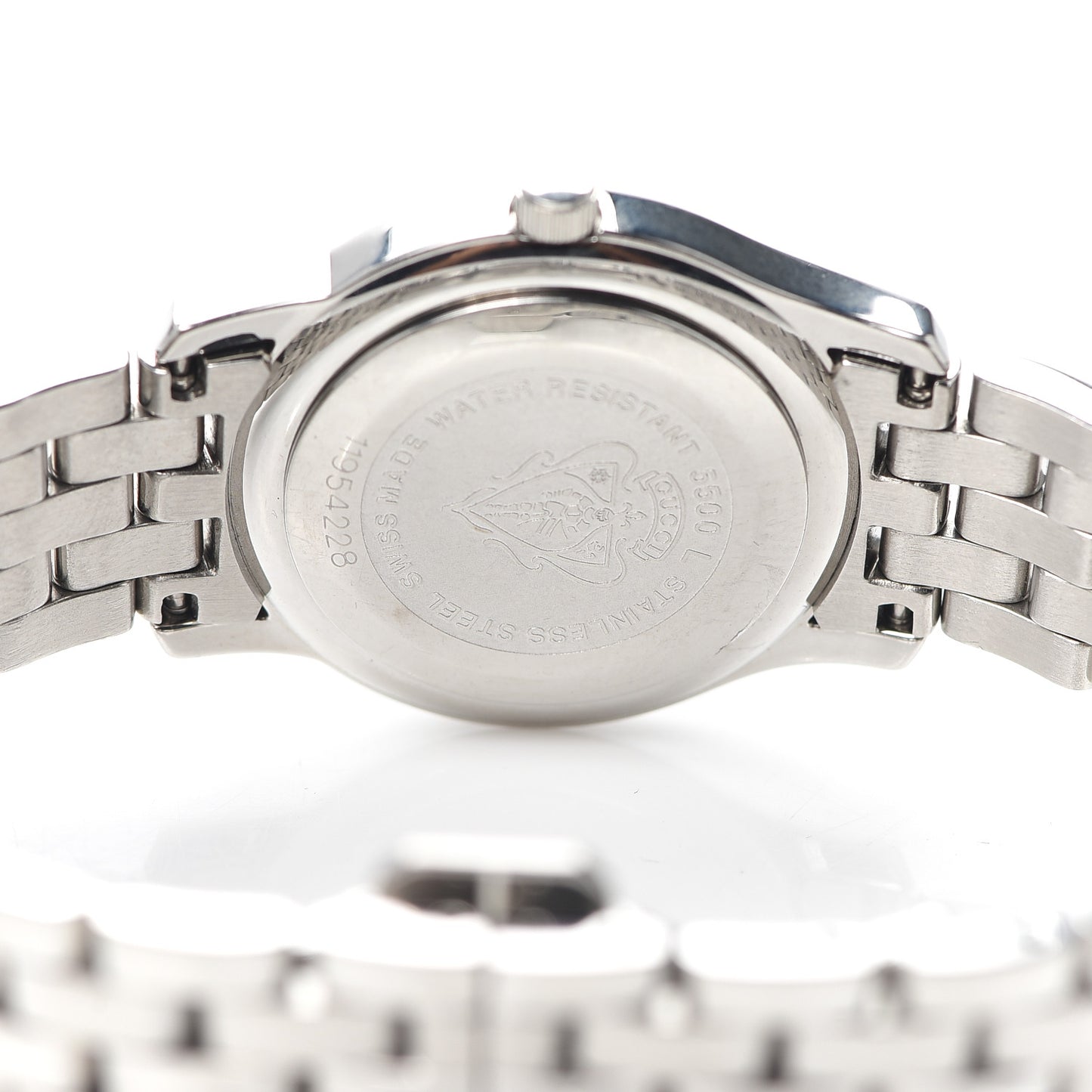 Stainless Steel Diamond Bezel Mother of Pearl 27mm 5500L Quartz Watch