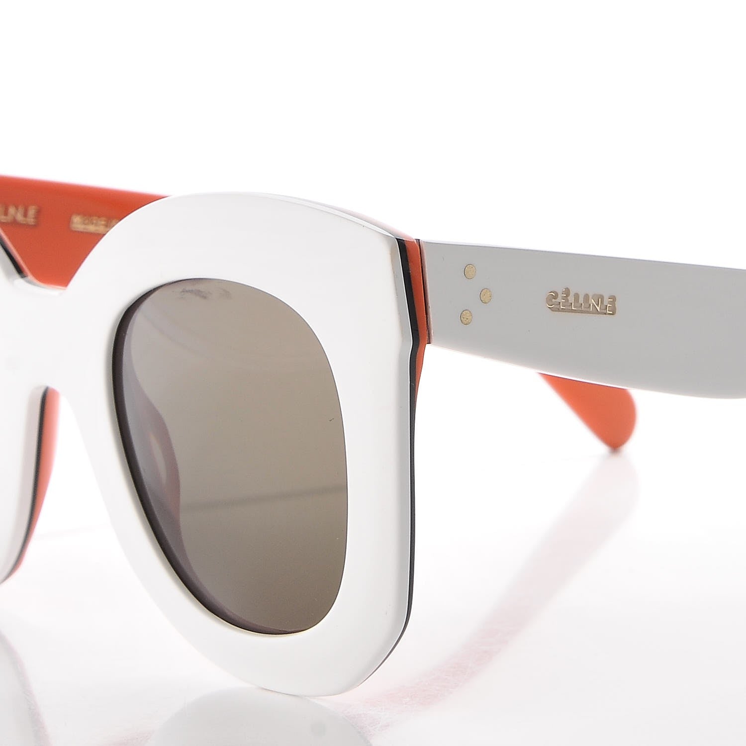Celine Marta Sunglasses CL 41093/S White Orange 5 of 7